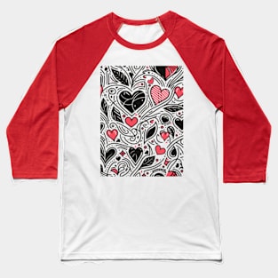 Valentine's Day Pattern Baseball T-Shirt